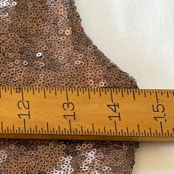 TOBI Bronze Sequined Mini Dress, Medium - Picture 5 of 11